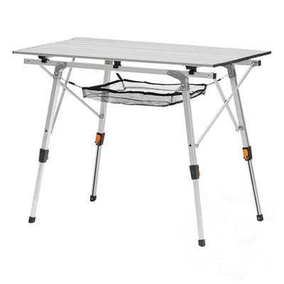 Table de camping pliante portative avec couche en filet