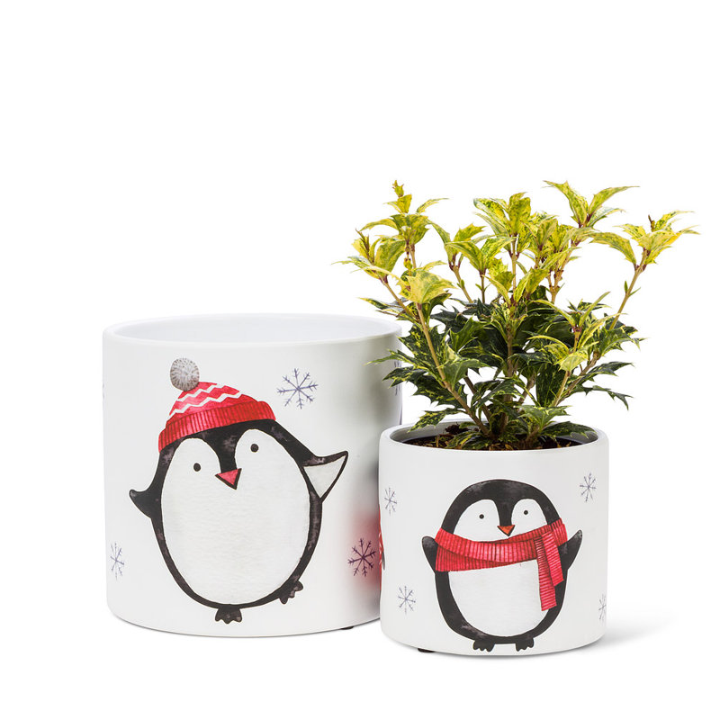 Loukios Ceramic Cachepot, 6.5" H x 6.5" W x 6.5" D