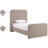 Fira Daliah Chenille Fabric Upholstered Bed-1639458598-1639458601