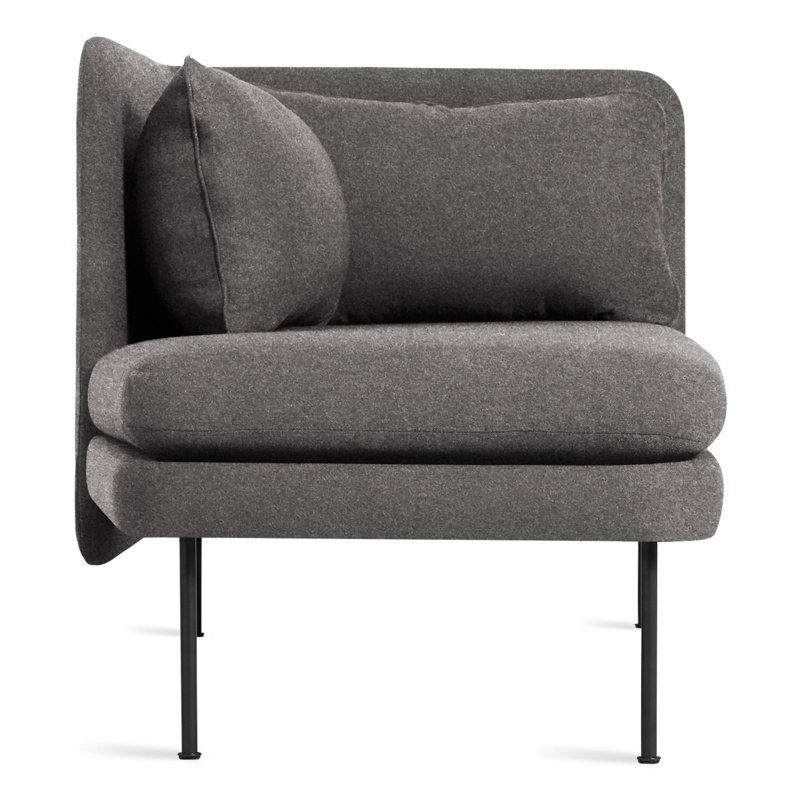 Bloke Chaise Lounge, Right Hand Facing, Oblivion, Gabro Gray Wool
