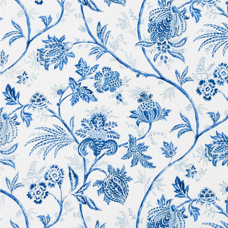 Tissu chinois Schumacher x Mark D. Sikes, Cobalt