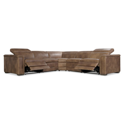 Lioni Leather 3-Piece Power Motion Sectional