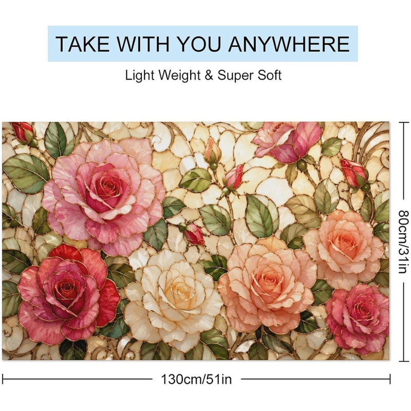 Serviette de plage Rose Floral