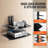 2 Tiers Wall Mounted AV Media Stand Adjustable Floating Projector Shelf