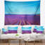 Tapisserie bleu lavande et fleurs claires landscape-28509614