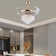 42" Crystal Ceiling Fan With Light 6 Speeds  LED Kits Included