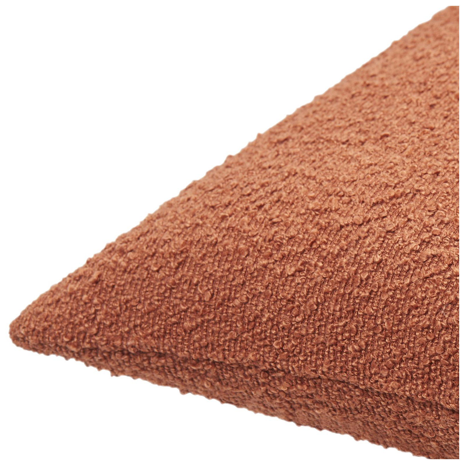 Amalfi Boucle Throw Pillow, 18" x 18", Down, Rust