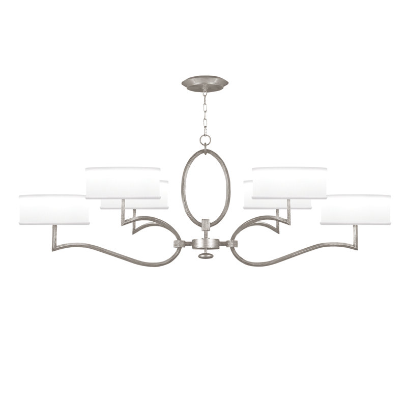 Allegretto 6 - Light Chandelier, Silver, White