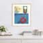 «Pool Time II Woman» par Victoria Barnes, reproduction d'art encadrée sur bois-100672811