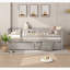 Lit de jour simple gris avec tiroirs de rangement - Structure en bois massif, conception peu encombrante-1490413832-1490810872