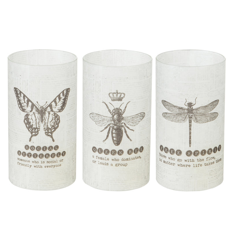 Ensemble de 3 bougies sans flamme sans parfum pour la définition du jardin