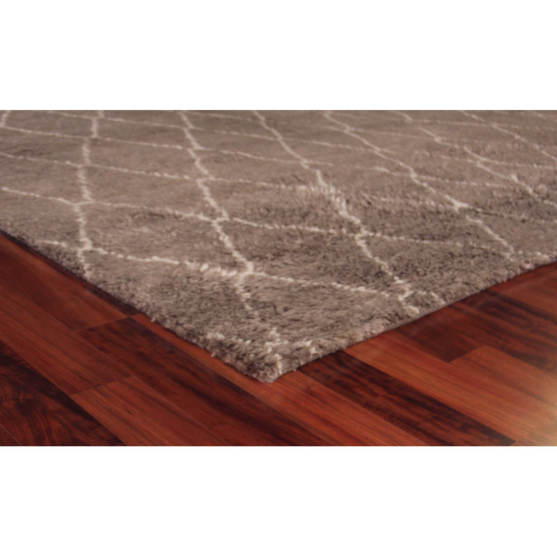 Moroccan Wool Geometric Area Rug, Rectangle 8' x 10'