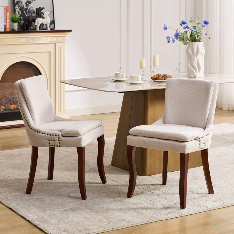 Ensemble de 2 chaises de salle à manger Modern, Beige