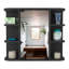 Armoire à pharmacie Milano, miroir à six tablettes extérieures, finition wengé noir-69582911