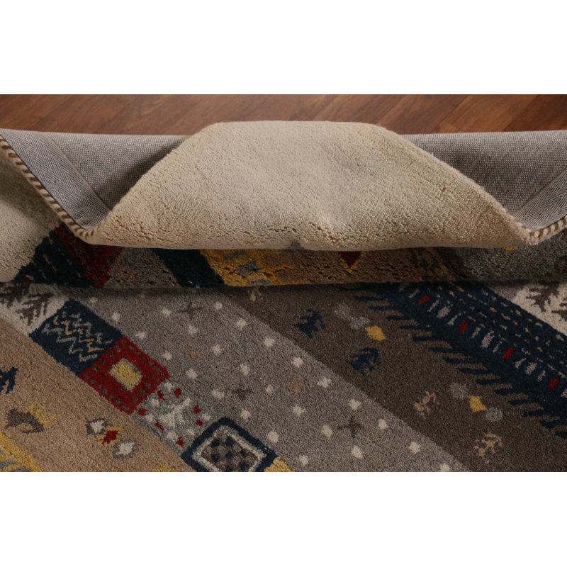 Tapis tribal à motif géométrique Gabbeh