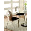 Chaises de salle à manger en métal avec dossier ovale, couleur argent, siège en microfibre noire, 2 rembourrées, 2 pièces