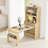 33.5" W Multifunctional Buffet With Hutch, Foldable Dining Table-886629194