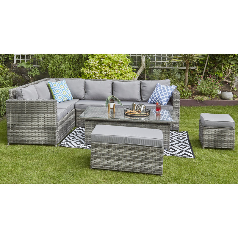 Gulafsha Rattan 5- Person Seating Group