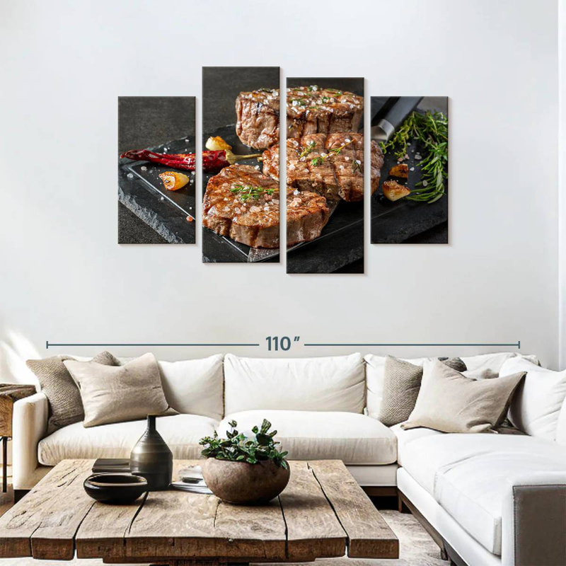 Filet de bœuf grillé, H 48 po x l 75 po