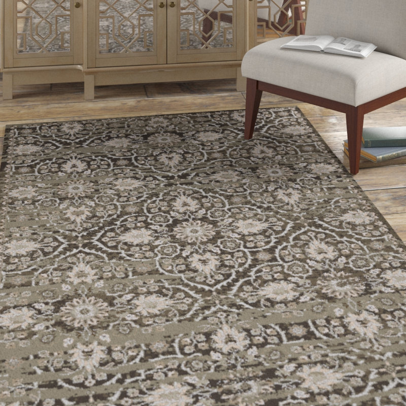 Cooksville Wool Damask Indoor Rug, Rectangle 5'6" x 8'6"