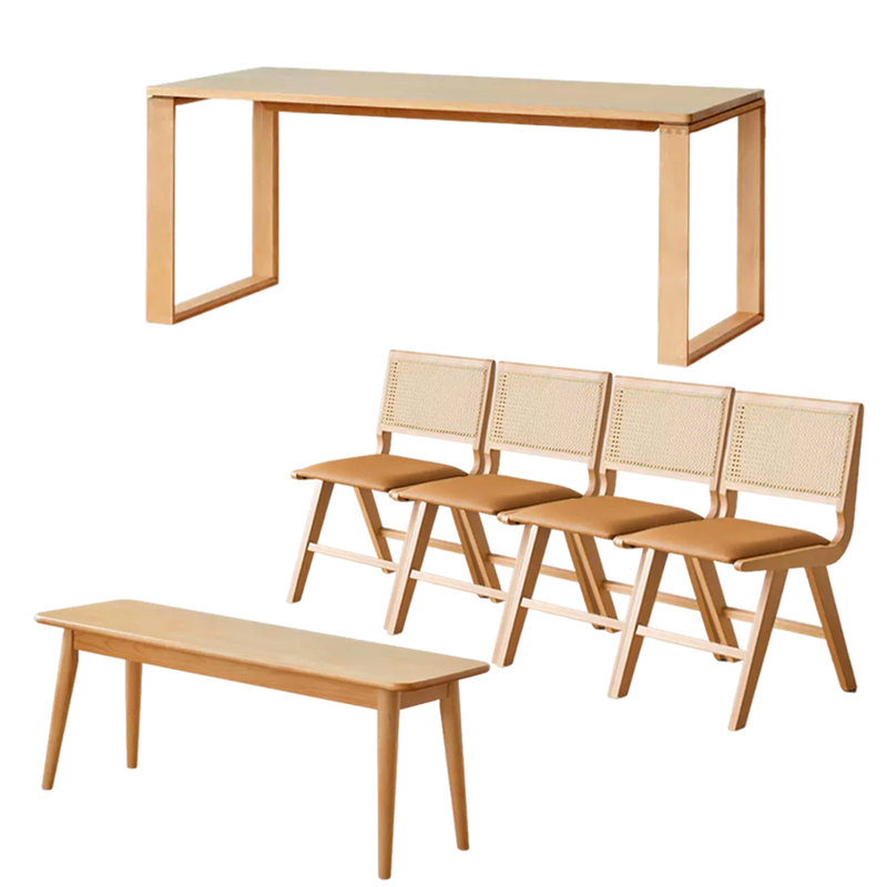 Ensemble de salle à manger rectangulaire, H 29,52 po x L 82,67 po x l 33,46 po