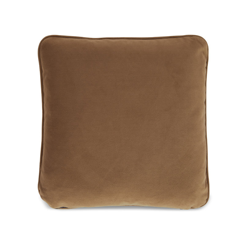 Krishna Feather Throw Pillow, Brown