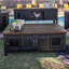 Table basse Dansby avec 2 portes coulissantes et 2 portes en filet sur chaque table d'appoint-31965825