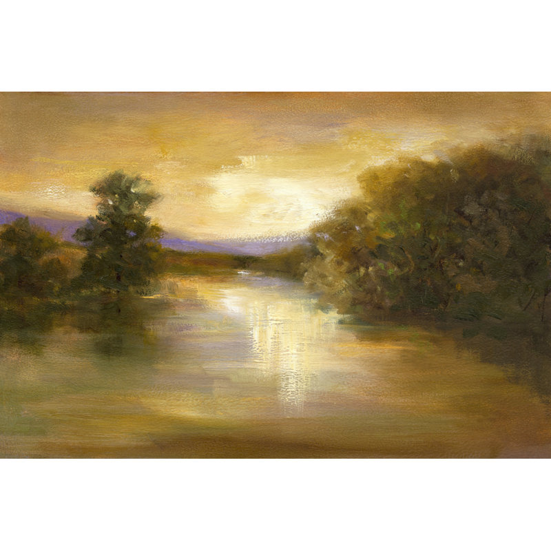 Sunset Glow - Wrapped Canvas Painting, 30cm H x 46cm W x 3.8cm D