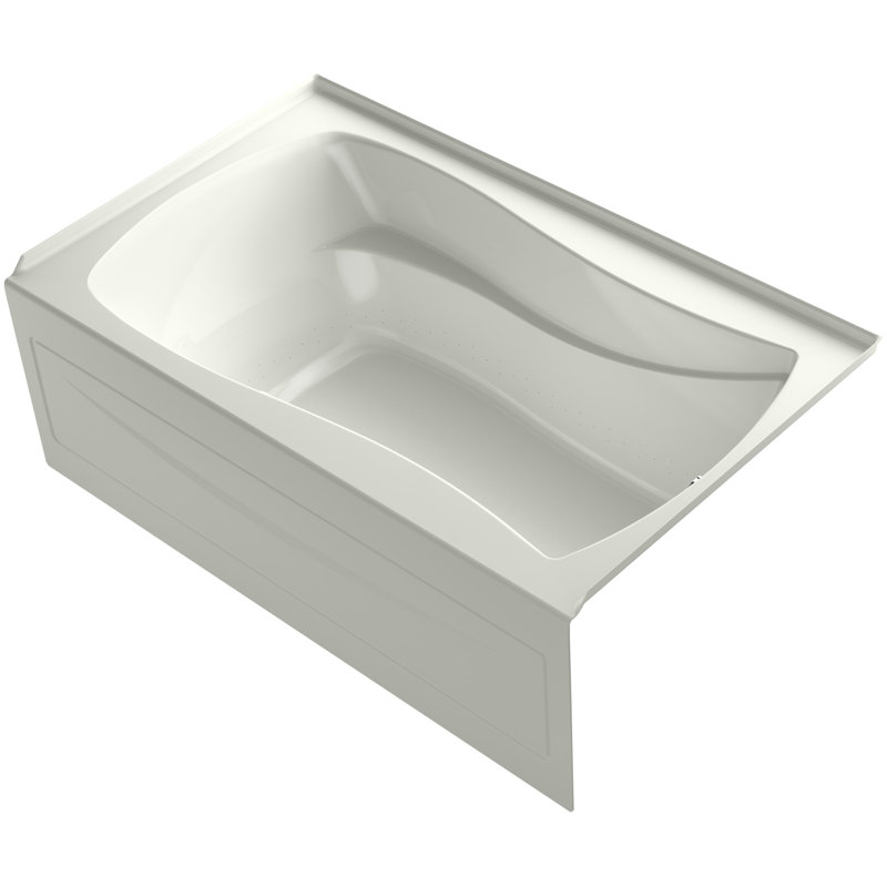 Mariposa Bubblemassage 60" x 36" Soaking Bathtub, Dune, Droite