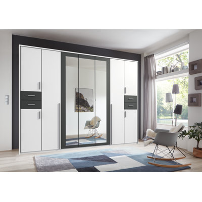 Jaclynn 9 Door Manufactured Wood Wardrobe