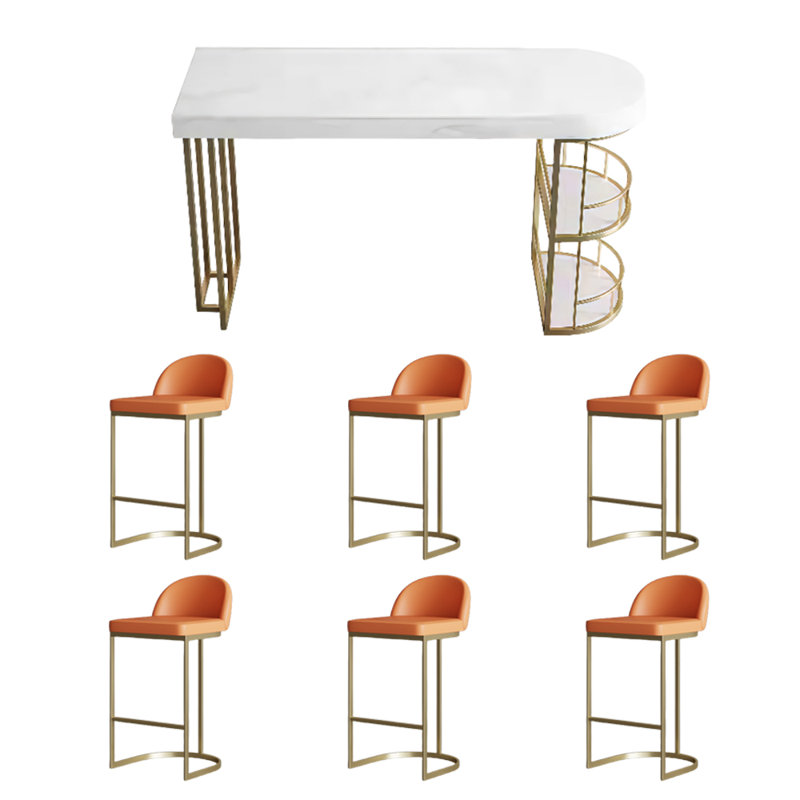 Duong, Orange / doré, H 39,3 po x L 55,1 po x l 23,6 po, Doré