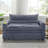 Convertible Sofa Bed, 3-In-1 Multi-Functional Velvet Sleeper Couch Pull-Out Bed, 47'' Loveseat Chaise Lounge With Adjustable Backrest-27590022-4007035
