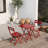 3 Piece Patio Bistro Set Of Foldable Square Table And Chairs, Red-125240410
