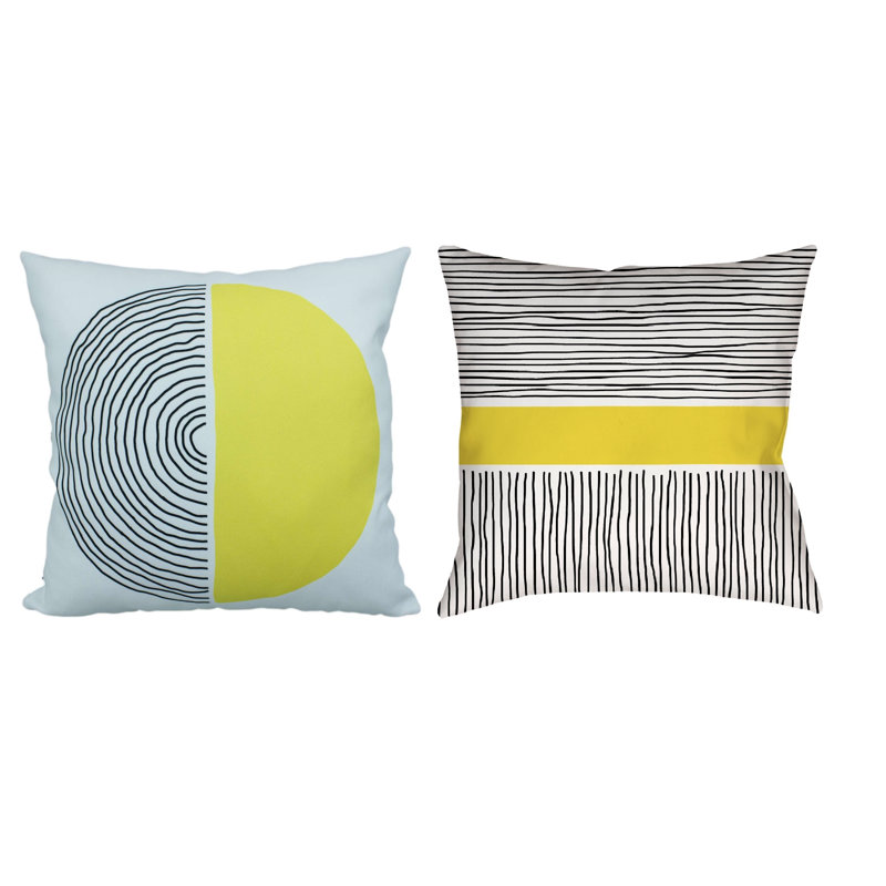  Ensemble de housse de coussin décoratif en polyester / mélange de polyester