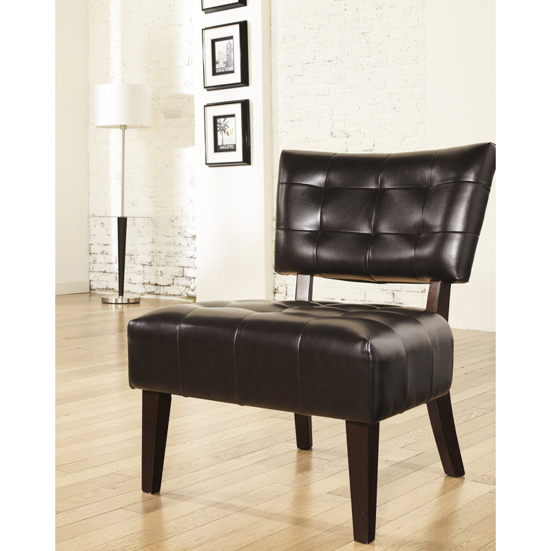 Fauteuil d'appoint brun avec dossier large, siège surdimensionné et revêtement en similicuir facile à nettoyer, excellente résistance à la lumière du soleil