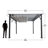 Florence  Aluminum Pergola in Gray Powder-Coated Finish with Adjustable Canopy-39493083-39493269