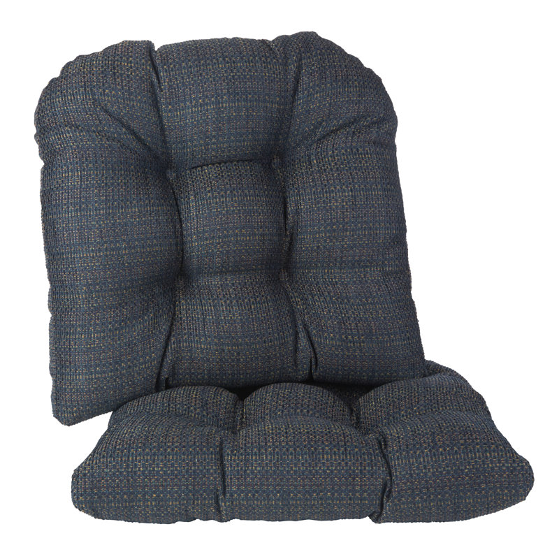 Coussins de siège de salle à manger et de cuisine en similicuir antidérapants 15 x 15 x 3 po, Bleu marine