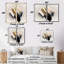 «Black and Gold Cubic Expression III - Gold», reproductions d'art moderne sur toile 2 pièces-209080076-209080078-209080079