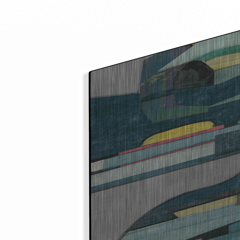 «Mid-Century Collage IV» par Rob Delamater, art mural en métal, 12 po x 16 po, H 36 po x l 24 po