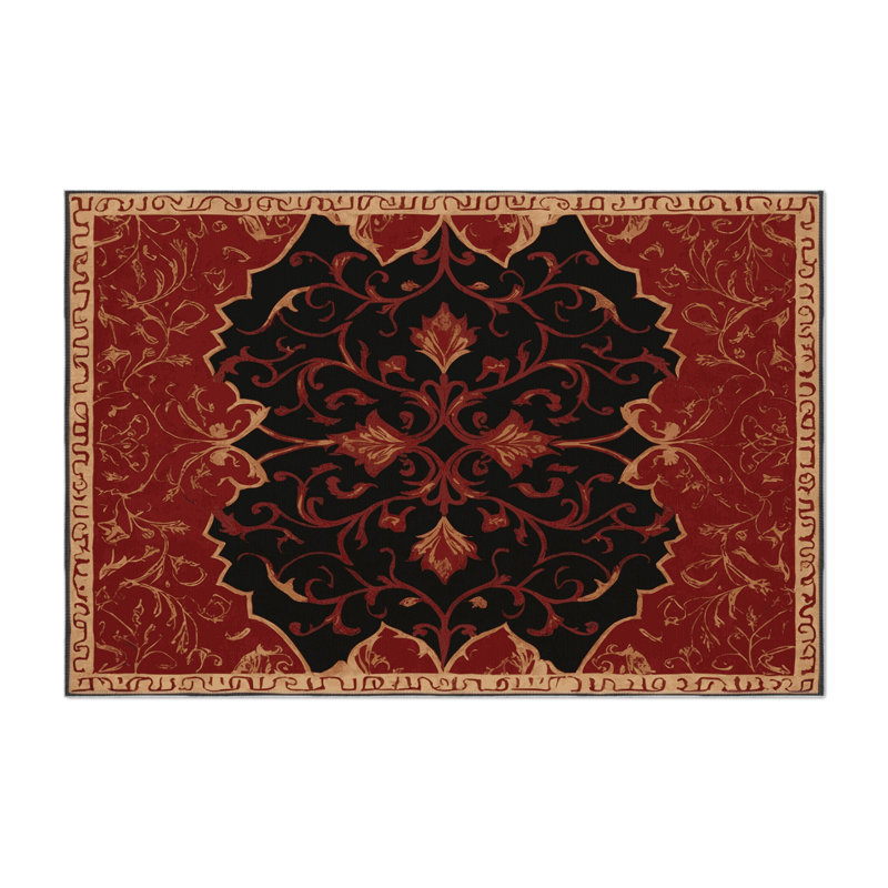 Sacred Trellis Indoor And Outdoor Area Rug, Rectangle 4' x 6'