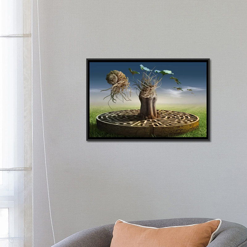 « artful ix », impression sur toile, H 18 po x l 26 po x P 1,5 po, Toile avec cadre noir, Pas de tapis