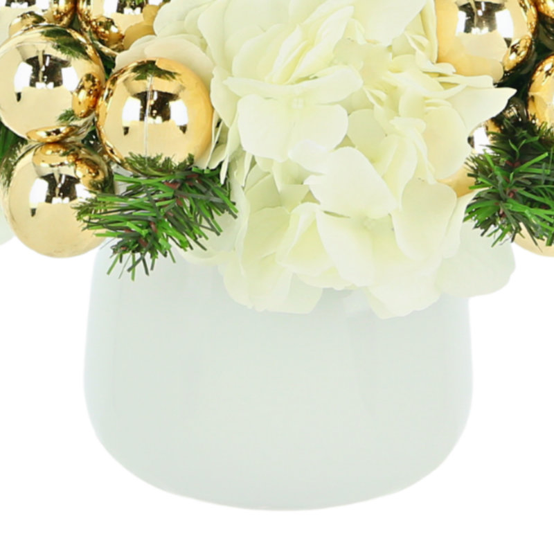 White And Gold Holiday Tree, Cream, 2.08