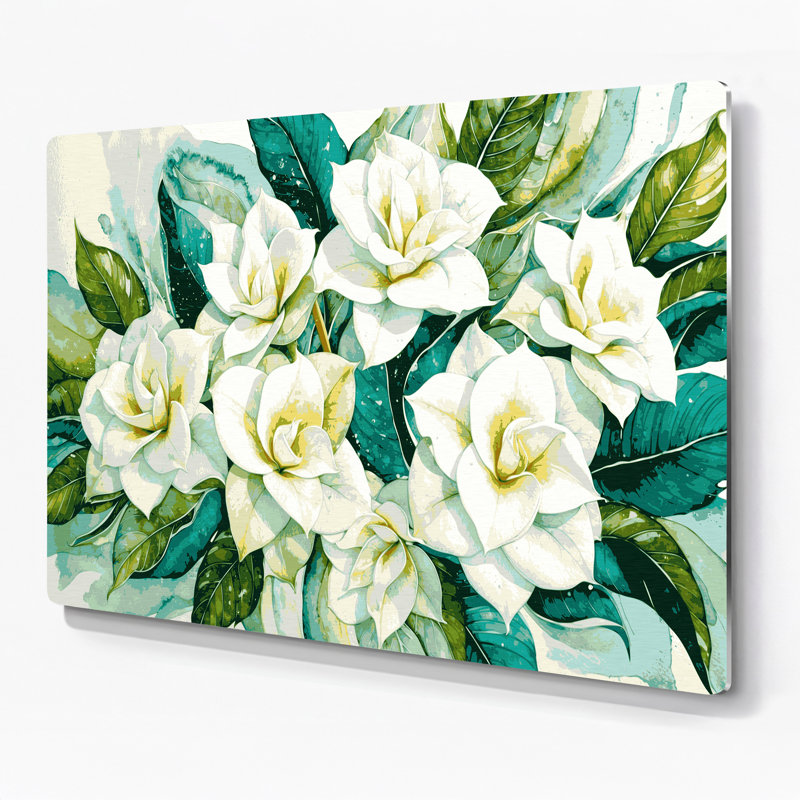 Hawaiian Tiare Brown Metal Wall Art, 11" H x 14" W