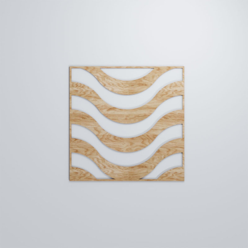 Panneaux muraux décoratifs en bois Parker, Chêne rouge, H 23,375 po x l 23,375 po x P 0,25 po