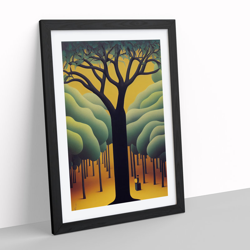 XV1022-4617X The Splendid Tree - Single Picture Frame Print, Black, 34cm H x 25cm W x 2cm D