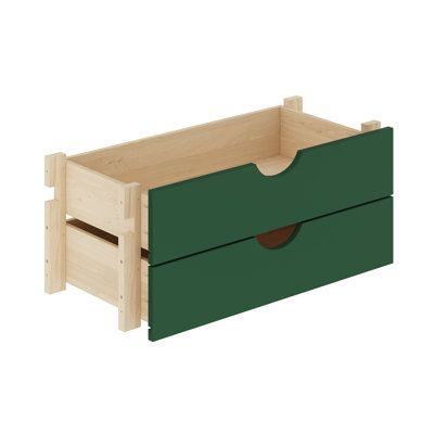 Chirlin 100% Solid Wood Modular Pantry 2-Drawer Storage Kit