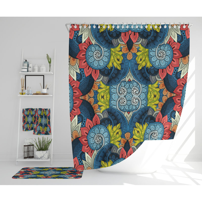 Nasyamah Polyester Shower Curtain Set