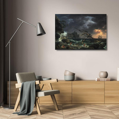 "The Shipwreck" by  Claude-Joseph Vernet - Gallery Wrap Canvas Wall Art