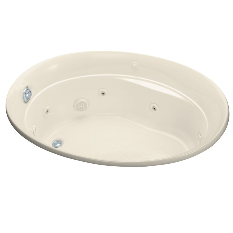 Serif 60" x 43" Whirlpool Bathtub, Amande