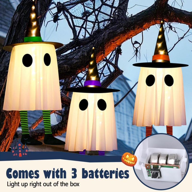 Halloween Ghost Ornaments Stuffed Holiday Accent